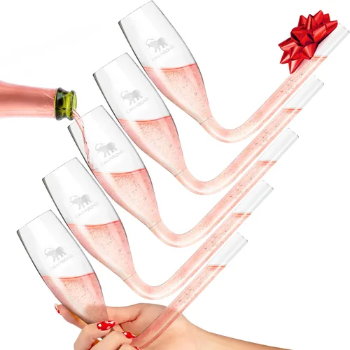 Miniatura 5 de Chambong - Copas de champán - Recuerdos de despedida de soltera de boda - Caja de propuesta de dama de honor y regalos (50 piezas)