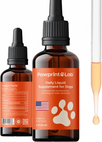 Suplemento de longevidad para perros NAD+ y NMN - Salud de las articulaciones, vitalidad y envejecimiento saludable - Tecnología nanoliposomal -