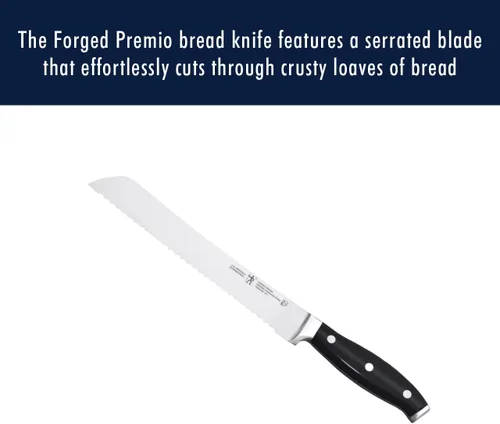 Miniatura 2 de Henckels Forged Premio - Cuchillo para pan de 8 pulgadas, color negro/acero inoxidable