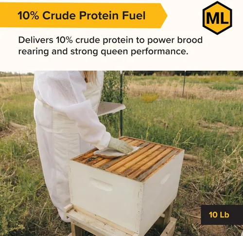 Miniatura 2 de Mann Lake Bee-Pro Patties, Mejoradas con Ayuda Digestiva Pro Health, Impulsa la Producción de Crías, Sustituto Proteico de Polen, 10 Libras