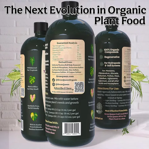 Miniatura 2 de Organic Liquid Indoor Plant Food, Houseplant, Tropical & All-Purpose Indoor Plant Fertilizer, Organic Liquid Fertilizer 5-5-5 with Sea Kelp 1 Gallon