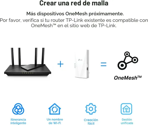 Miniatura 5 de TP-Link Extensor Amplificador de Internet AX1800 WiFi 6, cubre hasta 1500 pies cuadrados y 30 dispositivos, repetidor amplificador de señal