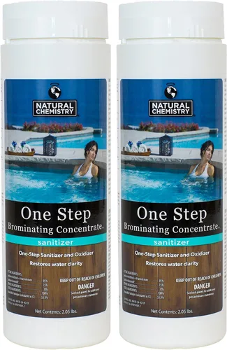Natural Chemistry Spa Chemistry Concentrado de bromación de un solo paso para spas y jacuzzis, 2.05 libras, paquete de 2, desinfectante y oxidante