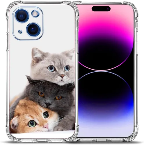 Miniatura 22 de Funda para iPhone 15, colorida mariposa flores protección contra caídas a prueba de golpes TPU cuerpo completo protector resistente a los arañazos