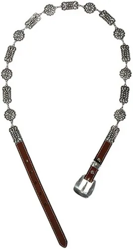Angel Ranch Western Belt - Correa rectangular para mujer, diseño floral, color plateado D140005236