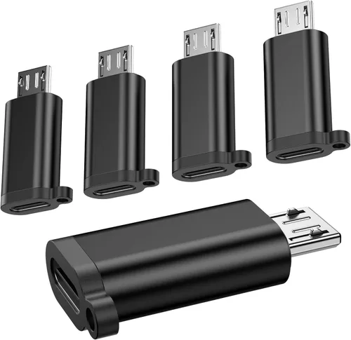 Miniatura 9 de Paquete de 2 mini adaptadores USB y 3 adaptadores micro USB, conector compatible con carga y sincronización de datos para receptor GPS/cámara