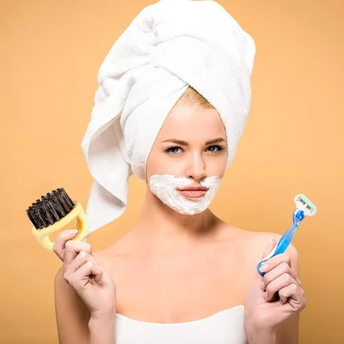 Miniatura 7 de Paquete de 4 cepillos para barba para hombres, cepillos de barba, cepillo de barbero para nudillos, cepillos para cara y cuello, suministros