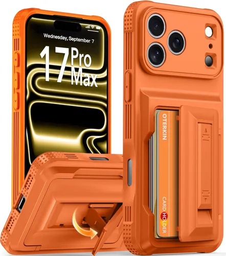 Miniatura 35 de Oterkin Funda tipo cartera para iPhone 17 Pro Max [4-5 tarjeteros] [soporte de soporte] [protección completa de la cámara] [bloqueo RFID] iPhone 17