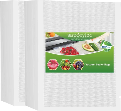Bolsas selladoras al vacío de 200 pintas de 6 x 10 pulgadas para alimentos, sin BPA, de grado comercial resistente, segura para vacío Sous Vide,