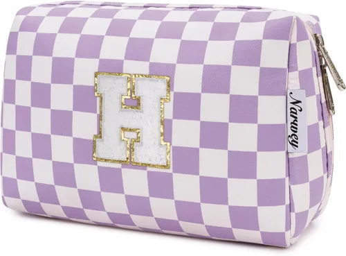 Miniatura 145 de Narwey Bolsa de maquillaje con inicial, regalos de graduación para adolescentes, niñas, niños y adolescentes, cosas de moda de 6 a 18 años, bolsa