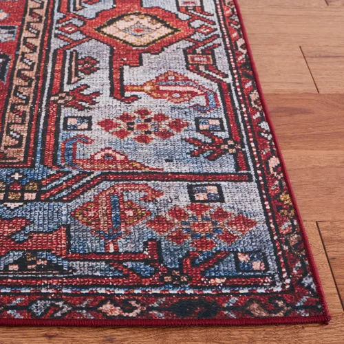 Miniatura 4 de SAFAVIEH Tucson Collection - Alfombra lavable de 2 pies 6 x 8 pies, resistente al óxido y azul, antideslizante, ideal para zonas de alto tráfico