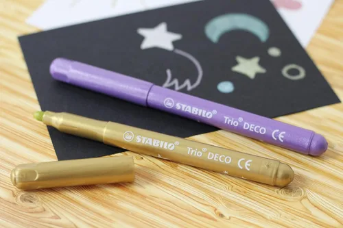 Miniatura 5 de STABILO Bolígrafo con punta de fibra metálica Trio Deco - Pack de 8 - Colores surtidos