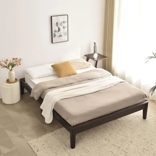 Miniatura 8 de Woodpeckers Furniture And Mattress Stella - Marco de cama con plataforma de madera de pino macizo (negro, tamaño Queen (estándar de EE. UU.))