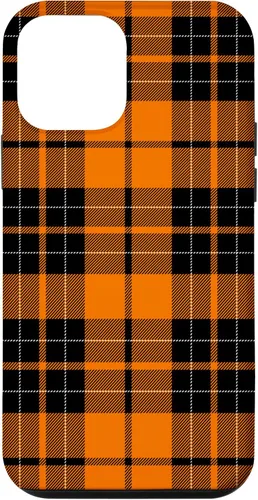 Miniatura 15 de Otoño cuadros naranja y negro patrón patrón caso para iPhone 17