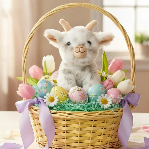 Miniatura 7 de The Petting Zoo - Peluche de cabra de la granja de juguete, regalos para niños, animales de granja Wild Onez Babiez, juguete de peluche de cabra