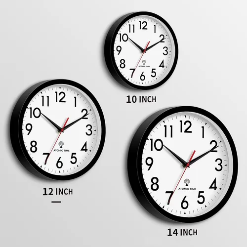 Miniatura 2 de DAXSMY Atomic - Reloj de pared analógico de 14 pulgadas, funciona con pilas, moderno, decorativo, para sala de estar, cocina, oficina, dormitorio