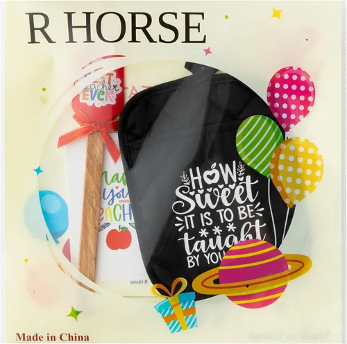 Miniatura 6 de R HORSE Juego de regalo de soporte para ollas para profesores, bolsa divertida para galletas, guante de horno resistente al calor con espátula
