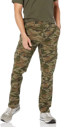 Amazon Essentials Pantalones cargo de sarga de algodón elástico para hombre (disponibles en tallas grandes y altas)