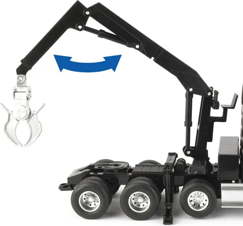 Miniatura 5 de TOMY Freightliner 122SD - Camión de trona, escala 1:32, incluye camión de juguete, remolque y 3 troncos, juguetes de camión de construcción, a