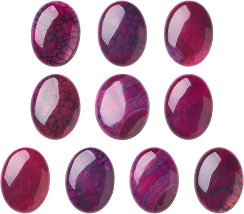 Miniatura 19 de Crafans Flat Back Gemstone Oval Cabochons Natural Stone Cabochons Healing Power Stone Chakra Crystal for Crafts DIY Jewelry Making Supplies