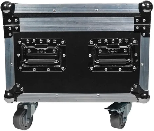 Miniatura 4 de Rockville Best Charge 60 Funda de carretera de carga para (6) mejores luces Par 60, madera contrachapada duradera y aluminio, apilable con ruedas
