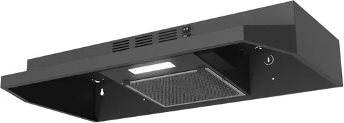 Miniatura 9 de SNDOAS Campana extractora negra de 24 pulgadas, Campana extractora sin conductos para debajo del gabinete, Campana extractora de cocina de acero