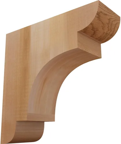 Miniatura 31 de Ekena Millwork COR04X12X12NEB00RWR 4 pulgadas de ancho x 12 pulgadas de profundidad x 12 pulgadas de alto New Brighton Rough Sawn Corbel, cedro rojo