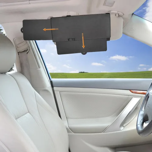 Miniatura 3 de Extensor de visera de automóvil, extensor de parasol para parabrisas y ventana lateral (negro)