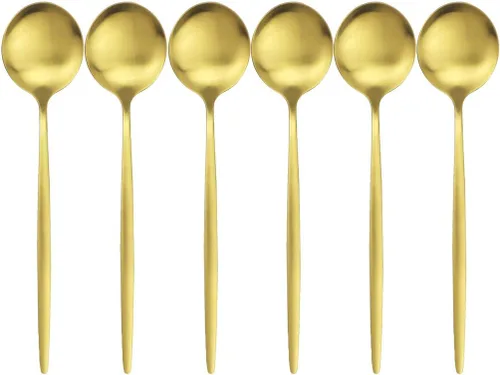 Miniatura 7 de Juego de 6 cucharas de cena mate de acero inoxidable 304 cucharas de sopa con mango largo, cuchara de postre para arroz, gachas de avena y ensalada