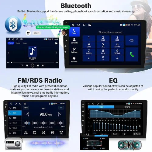Miniatura 8 de Android 14 Radio de coche para Ford F150 F-150 2009-2014, 9 pulgadas pantalla táctil Radio doble DIN Carplay Android Auto estéreo del coche GPS Navi