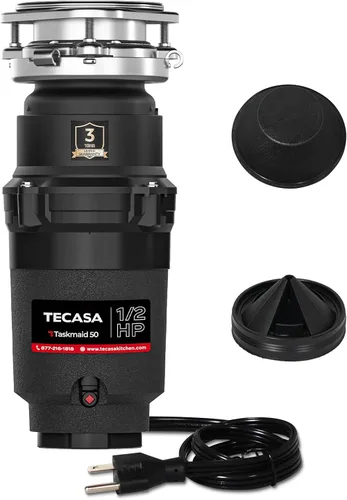 Miniatura 9 de Eliminador de basura de 1 HP con reducción de sonido, triturador de residuos de alimentos para fregadero de cocina, eliminación de basura segura