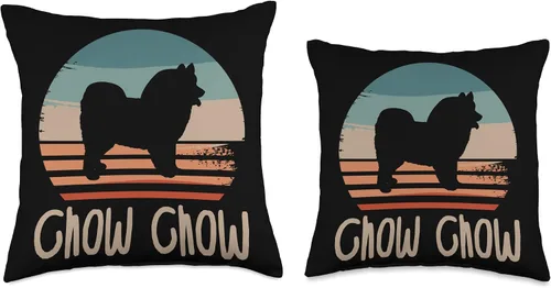 Miniatura 3 de Vintage Retro Chow Chow Dog Lover Throw Pillow