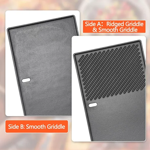 Miniatura 3 de QuliMetal Piezas de repuesto de plancha reversible 7598 para parrillas Weber Spirit 300 y GS4 Spirit II serie 300, Spirit E310, Genesis Silver Gold