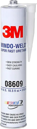 3M 08609 - Adhesivo de uretano para parabrisas Window-Weld súper rápido, sellador de vidrio automotriz de alta resistencia y curado rápido de una