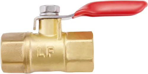 Miniatura 4 de 2 piezas de latón mini válvula de bola en línea interruptor de apagado, 1/4" NPT hembra x 1/4 pulgada NPT hembra accesorios de tubería, mango