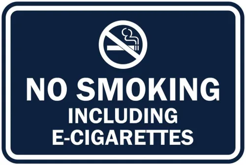 Miniatura 19 de Signs ByLITA Clásico enmarcado no fumar incluyendo cigarrillos electrónicos (oro negro) - mediano Negro Oro