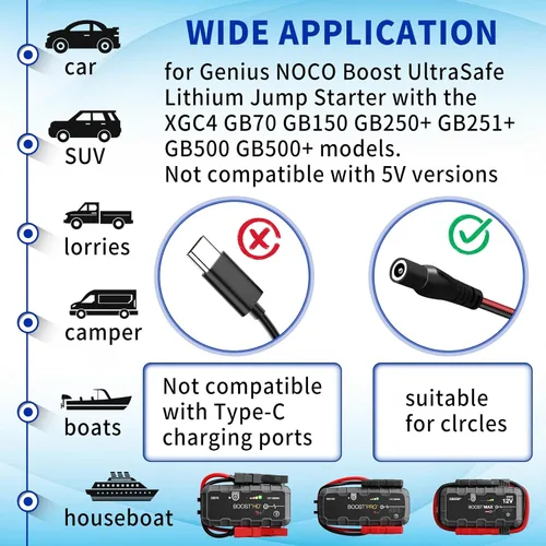 Miniatura 3 de Kit de cargador de repuesto de adaptador de corriente de 56W 14V para cargador de batería NOCO Starter GB70 GB150 GB250+ GB251+ GB500 GB500+ Genius