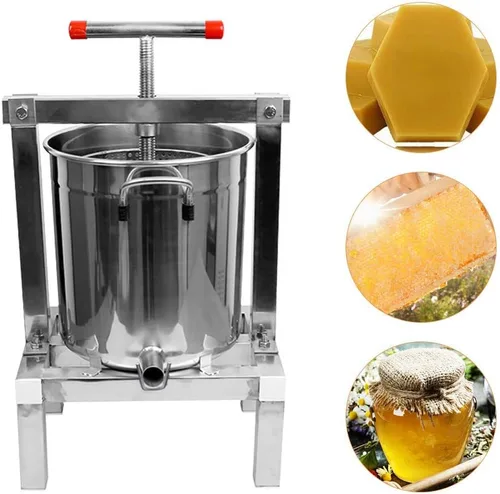 Miniatura 2 de Aimee-JL Extractor de prensa de miel de abeja grande, prensador de cera de abeja, manual para el hogar, máquina de apicultura, uva, jugo de frutas