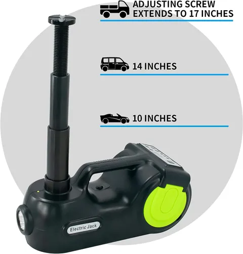 Miniatura 8 de E-HEELP Kit de Gato Eléctrico Hidráulico para Automóvil de 5 Toneladas 12V (Rango de Elevación: 6.1-20.86 pulgadas) con Llave de Impacto e Inflador