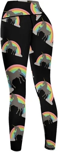 Miniatura 7 de Rainbow Unicorn Workout Leggings for Women High Waisted Tummy Control Yoga Pants