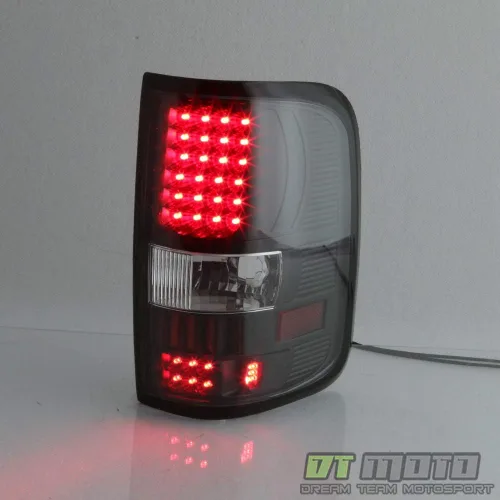 Miniatura 6 de AKKON - Para Ford F150 F-150 Camioneta Pickup Styleside Modelo 2004-2008, Faros Traseros LED Negros, Lámparas de Reemplazo de Freno Carcasa negra