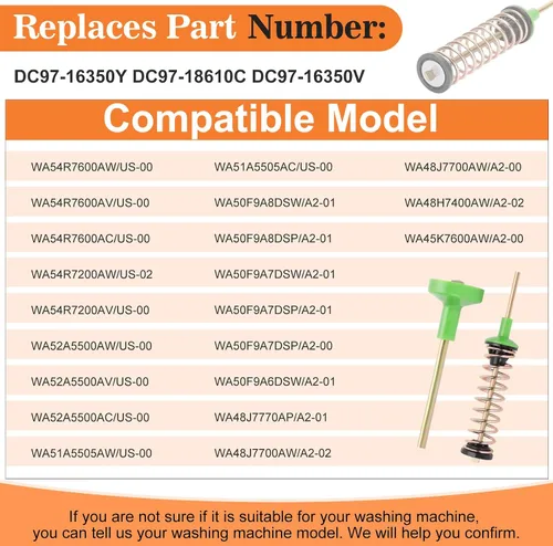 Miniatura 7 de Varillas de suspensión de arandela DC97-16350Y (27.6), reemplazo DC97-16350V DC97-18610C Samsung varillas de suspensión para arandela, compatibles