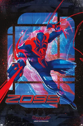 Marvel Spider-Man: Across the Spider-Verse - Póster de pared de Spider-Man 2099, 34 pulgadas de largo x 22.4 pulgadas de ancho, versión premium sin