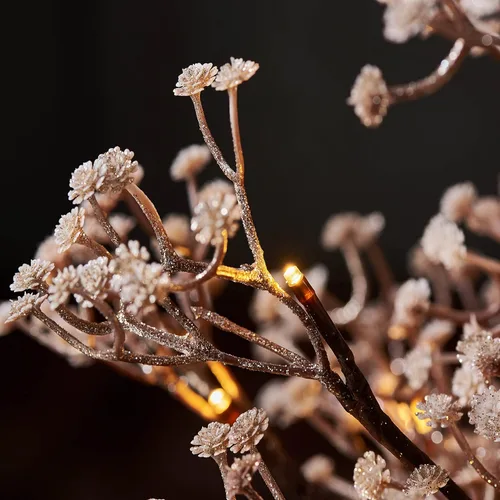 Miniatura 2 de Hairui Árbol de Flores Artificiales de Gypsophila con Luces 5 Pies 126 LED, Árbol de Ramas de Gypsophila Preiliminado para Decoración de Bodas