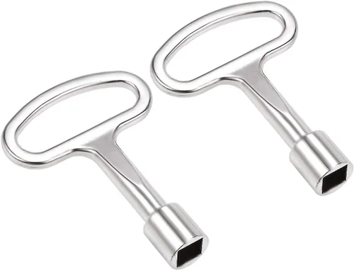uxcell Llave eléctrica del gabinete 0.315 in aleación de zinc cuadrado medidor de agua caja de seguridad clave 2pcs