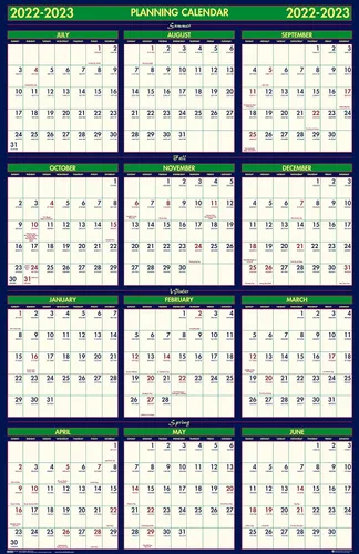 Miniatura 2 de House of Doolittle Calendario de pared laminado de 4 estaciones 2022-2023, reversible, 24 x 37 pulgadas, julio - junio y enero - diciembre