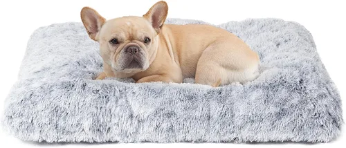 Miniatura 57 de EHEYCIGA Cama Esponjosa para Jaula de Perros Grandes, Almohadilla de Jaula de Piel Sintética Afelpada, Cama Calmante Anti-Ansiedad para Perros Negro