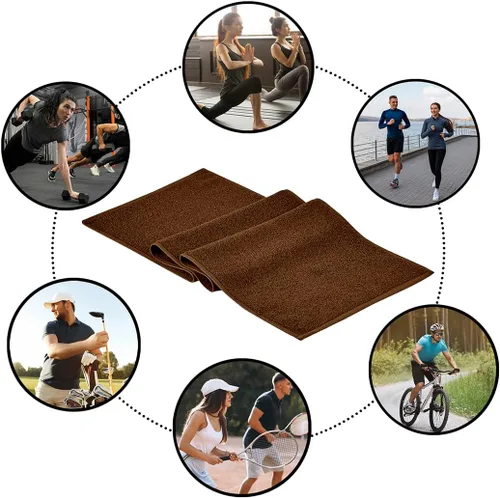 Miniatura 4 de NUKURA Toalla de sudor de gimnasio de 12 x 40 pulgadas, 450 GSM, 100% algodón, alta absorción, entrenamiento extrasuave y de secado rápido, yoga
