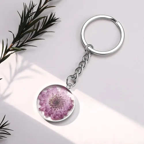 Miniatura 8 de Pressed Flower Keychain Charms Forget-Me-Not Keychain Personalized Handmade Keychain Gifts for Her