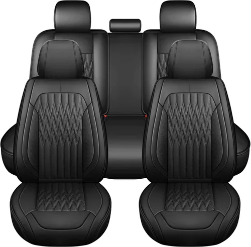 Miniatura 14 de Huidasource Fundas de cuero para asiento trasero, impermeables, para asiento trasero dividido, protector de cojín de asiento de vehículo, ajuste